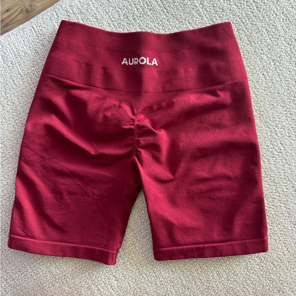 Aurola cute stretchy gym shorts with butt scrunch
